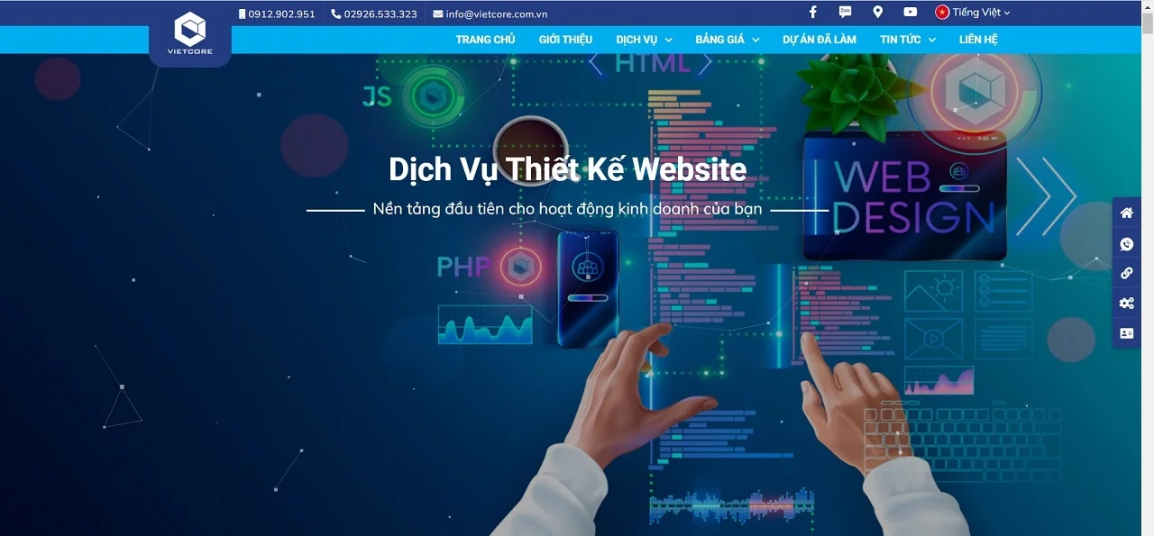 dịch vụ thiết kế web