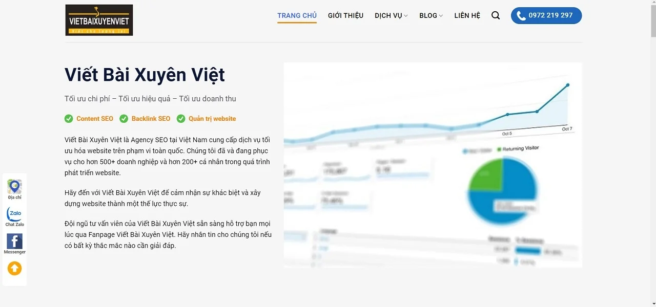 Dịch vụ SEO Cần Thơ Viết Bài Xuyên Việt