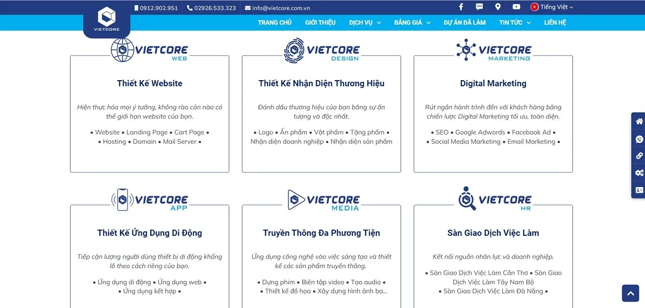 Dịch vụ SEO Cần Thơ VIETCORE