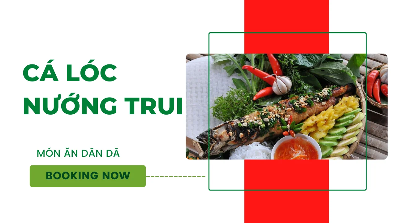 Cá lóc nướng trui lai rai vào chiều tối