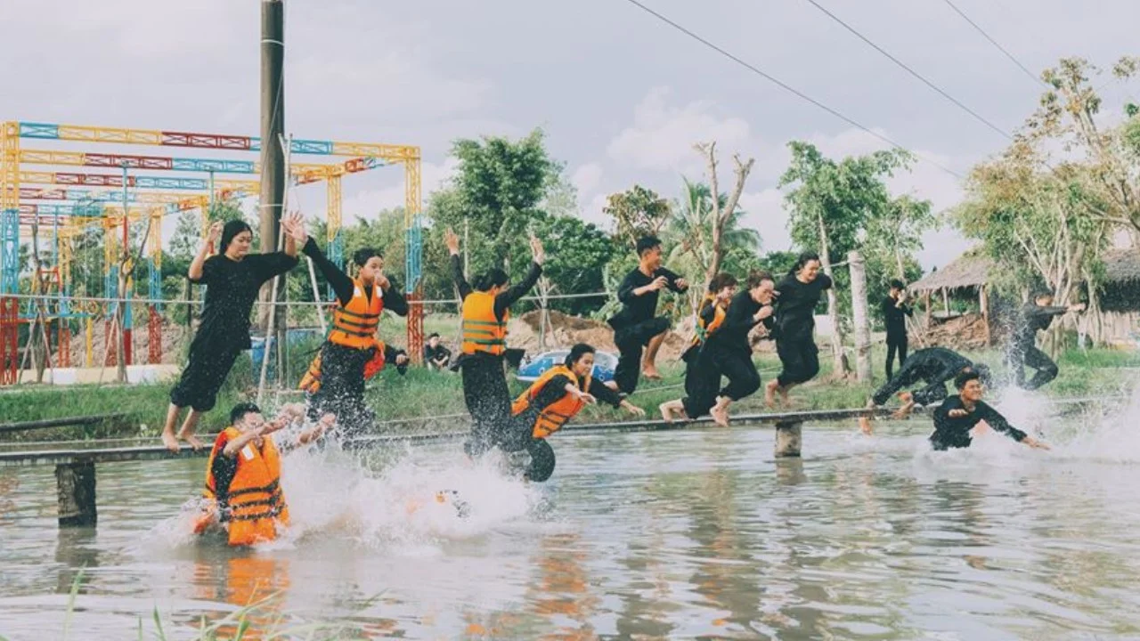 các trò chơi dân gian tại khu du lịch Mỹ Khánh